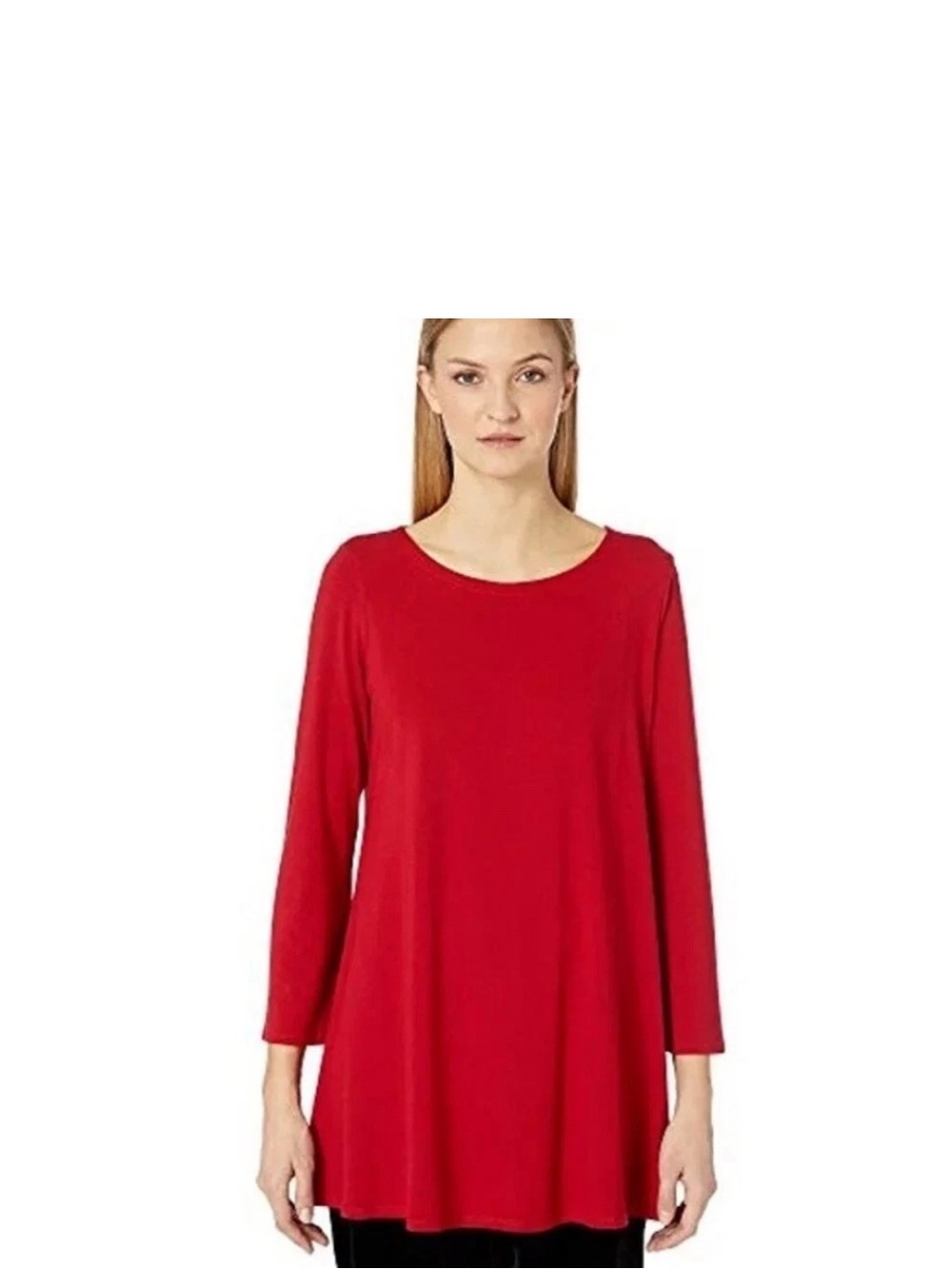 Eileen Fisher Lightweight Viscose Long Sleeve Jersey Tunic Sz 2X - EUC